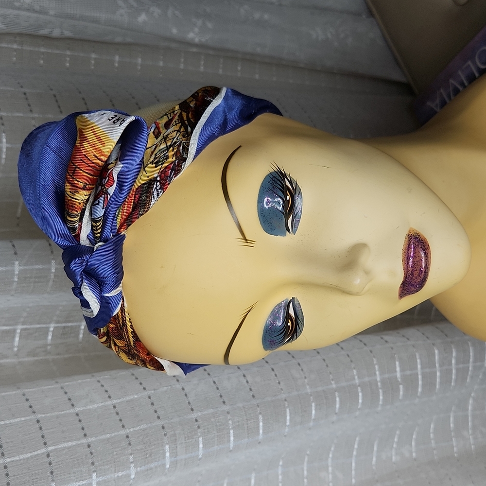 VINTAGE 50's 60's Capri Italy Souvenir bohemian scarf, or head wrap
